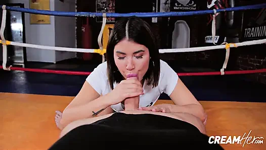 Brunette Lady Dee Shows Off Her Hot Body Before Getting Down