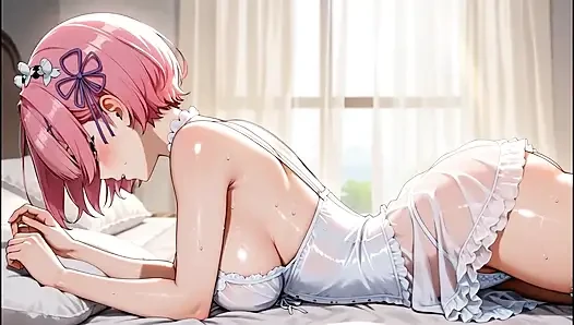 Parlak tenli seksi kıyafetli anime waifus set 12