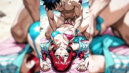 Шаловливая девушка кончает, сидя быстро на члене - AI