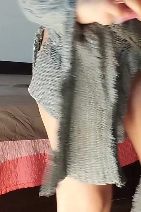 Amateur Wife Tries on Clothes and Cuts Them