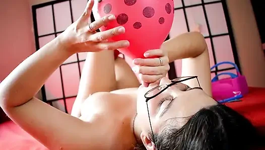 Ponytails Stocking and Giant Red Balloon - Bunny Looner