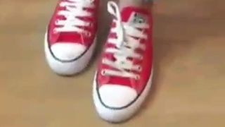 Red canvas, white rubber, fuchsia toenails (part 1)
