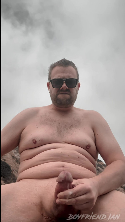 Shooting a big load at the nude beach!
