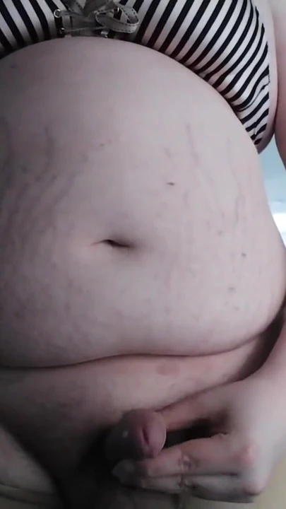 Big growing boobies and mega meaty ass in bra and hose in the kitchen | Clip 1