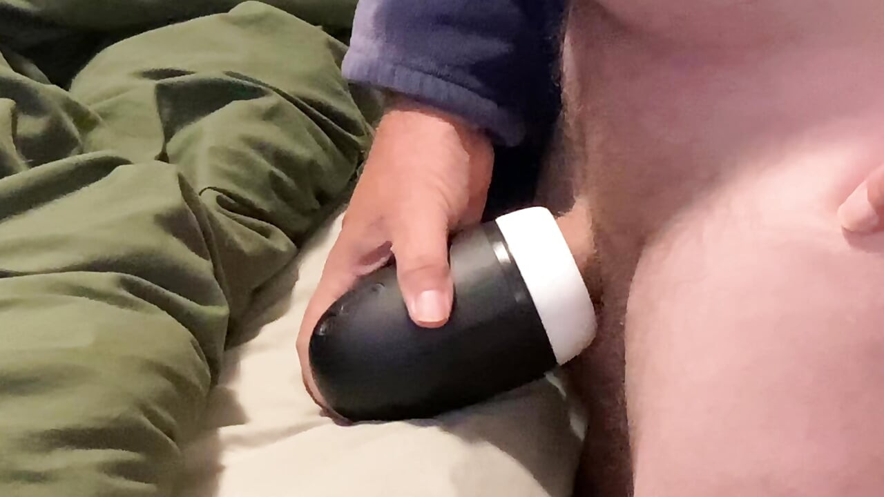 Filling up my mouth toy with future cum lube