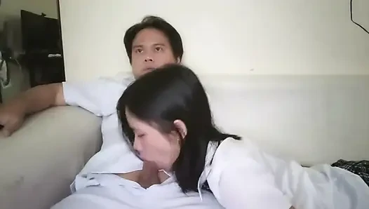Pov - skipping di kelas untuk ngentot saudara tiriku yang hot di rumah