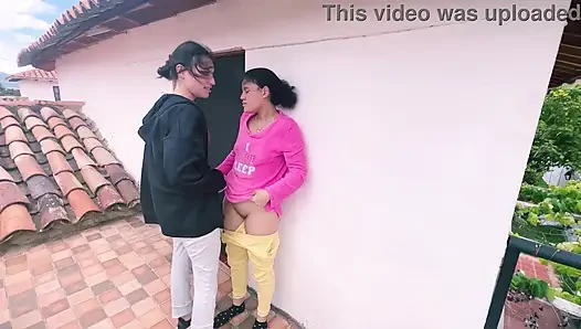 A quick with my best friend in public