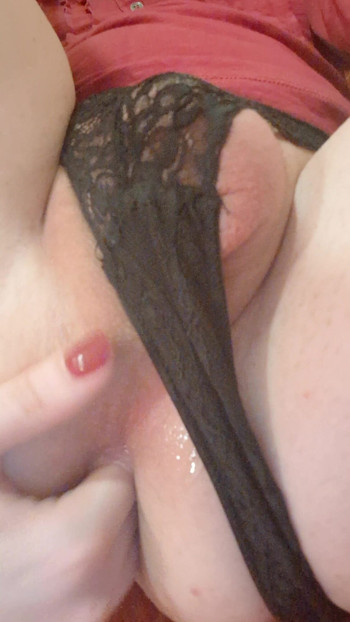Tgirl fingers her tight asshole