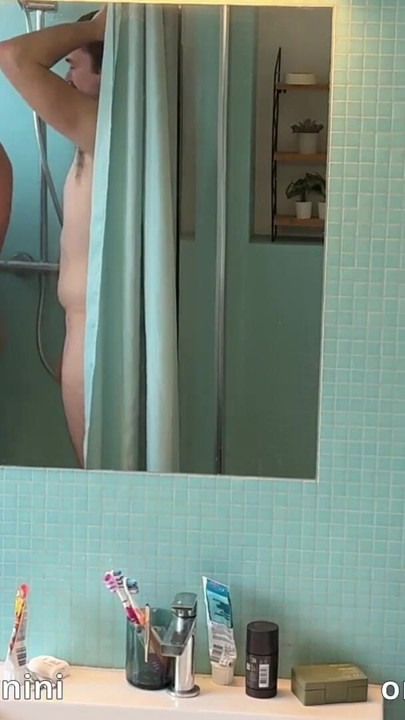 I seduce my straight friend in the shower and try to have sex with him. | Clip 1