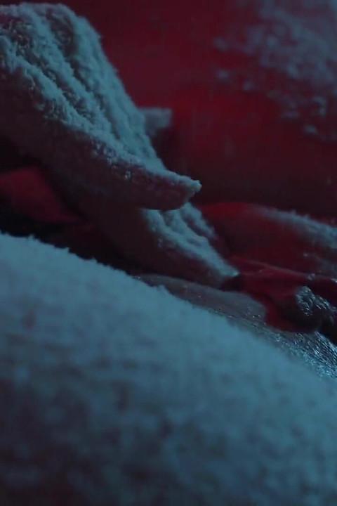 Snow Falling on My Tits and Pussy - Softcore Christmas Tease Closeup