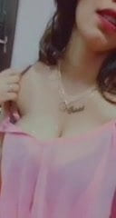 Horny girl showing boobs