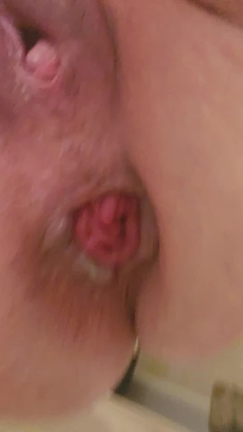 Yummy results after a good fisting from Daddy