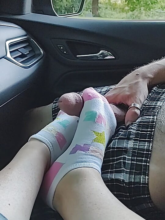 Footjob Sockjob With Girls Ankle Socks - Cum On Socks