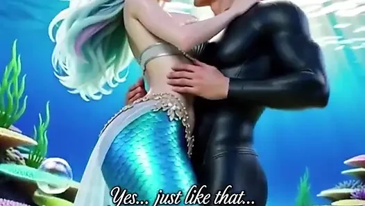 Underwater fantasy where a diver discovers a mesmerizing mermaid