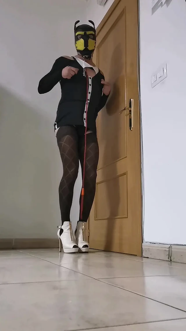 Sexy Unacerdaamaricona with dog mask