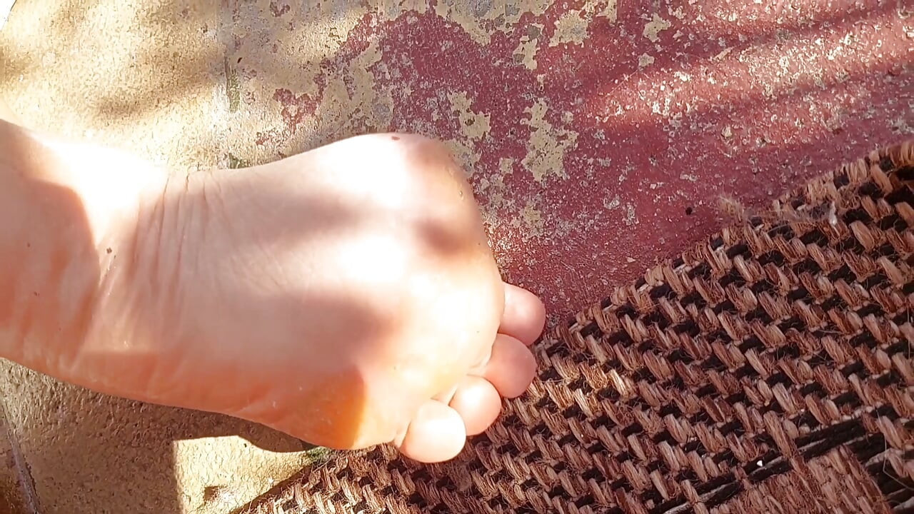 Sexy Blonde Wife Enjoys Foot Worship Naked Outdoors