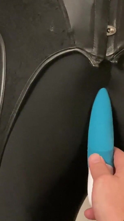 Unforgettable moment from "Spandex, Nylons, Heels Pissing and Masturbation Bondage"