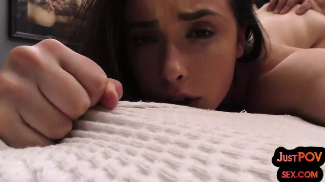 POV anal babe talking dirty while fucked in lil anal hole