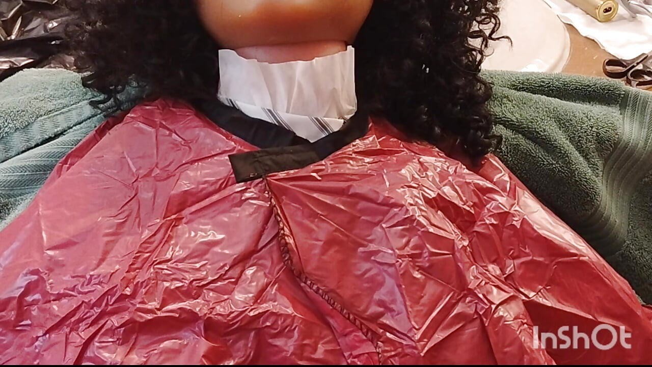 Ebony sex slave filthy curls cut by owner