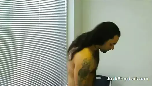 exy long hair stud comes back and get reexamined and jerked