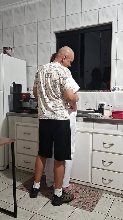 The Maid Got Fucked in the Ass in the Kitchen While Washing the Dishes
