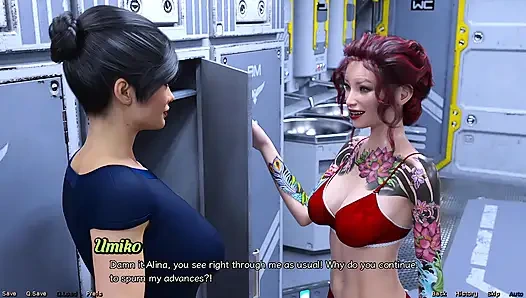 Stranded in Space - Stripper MILF Flashes Her Big Tits