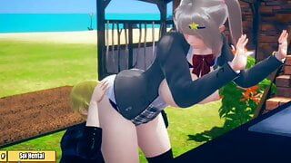 変態3d-放課後の公共セックス。