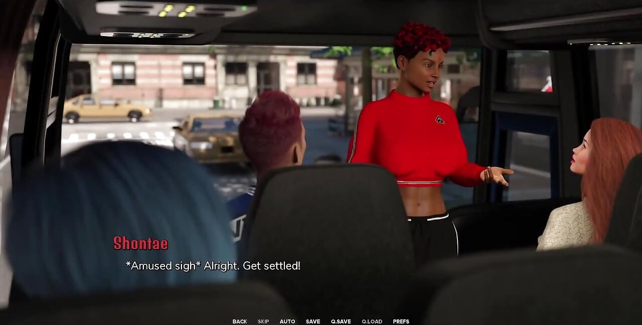 Taboo University - Hot Emo Girl Gives Me a Handjob Inside a Public Bus - 3D Porn Games