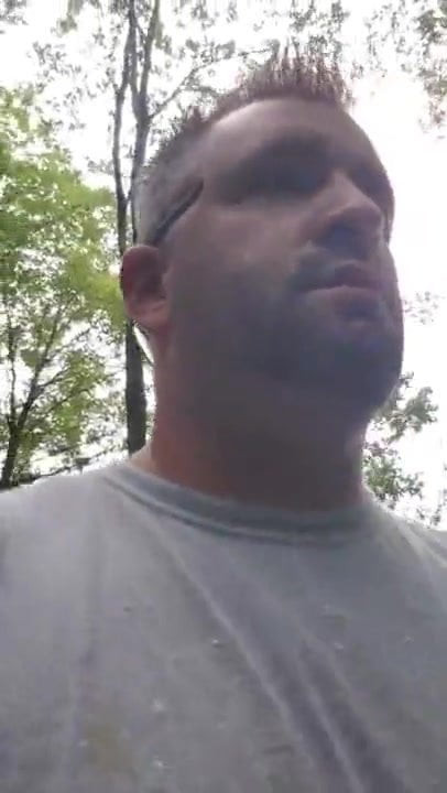 Hunky Hairy Step Dad in the Woods Jerks Off Thinking of You