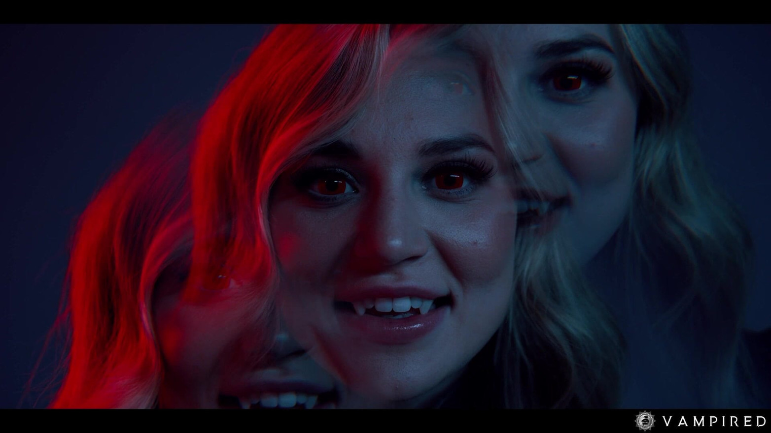 Blonde Vampire Femme Fatale Blake Blossom Preys on Brunette Babe Rissa May - Scisorring Lesbian Action