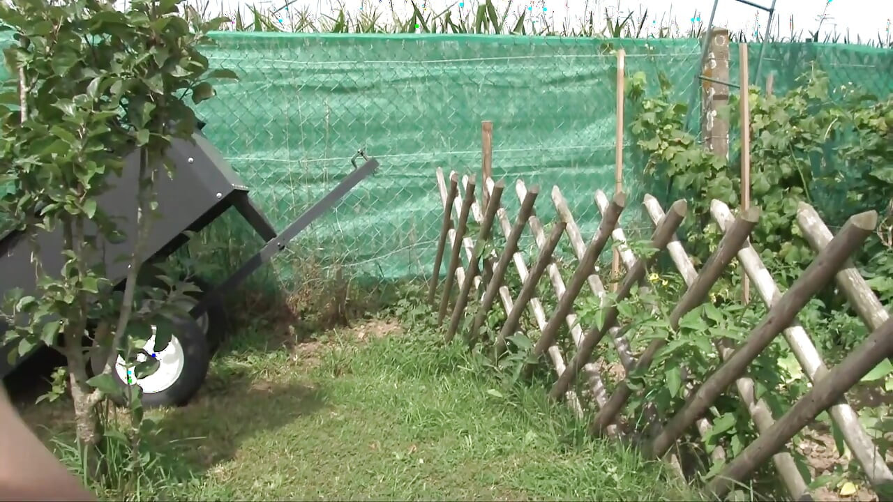 Teen gets hard drilled in the backyard