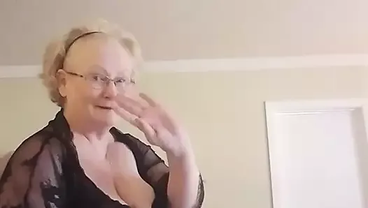 Old Woman, Granny Loves To Dance Her Sexy Dance