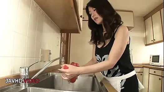 Naughty JAV Star Manami Komukai Passionately Rides Phallus With Intensity