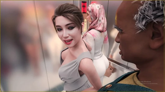 Yasmin Caught Her Stepsister Riya Having Fun With Old man In Lift