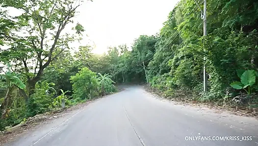 First ride on motorbike with stranger and hard fucking in the jungle