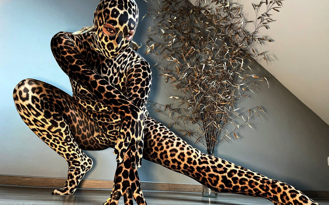 Halloween Treat En Combinaison Léopard Zentai - Projectfundiary
