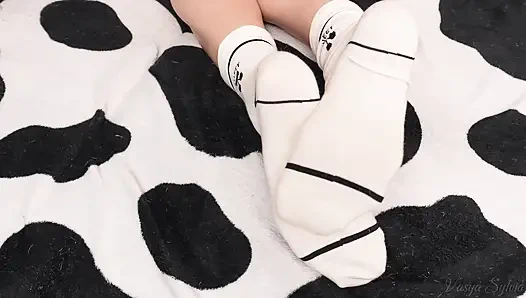 Süße Zehen und funkelnde Fußsohlen in Öl!