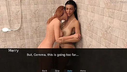 Ateşli evli kadın projesi: 2 bayan duşta birbirleriyle oynuyor.