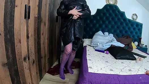 Intensive Masturbation mit langen geschwollenen jacken, Dildo & Spielzeug