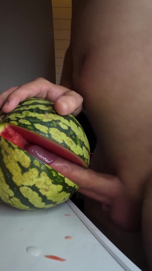 My Way of Beeing a Vegan. Fucking a Watermelon