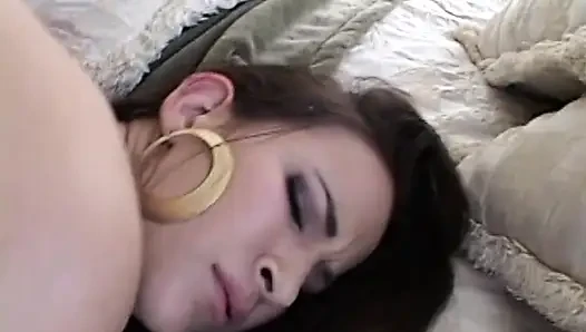 Perfect Brunette with Small Tits Cumshot on Ass by Big Black Cock