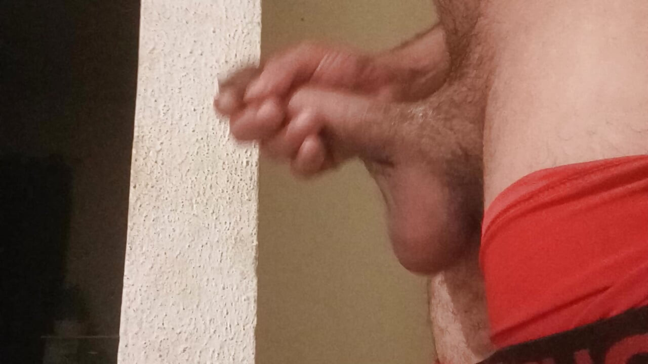 Kneeling cuckold gay is breast the male of the wife