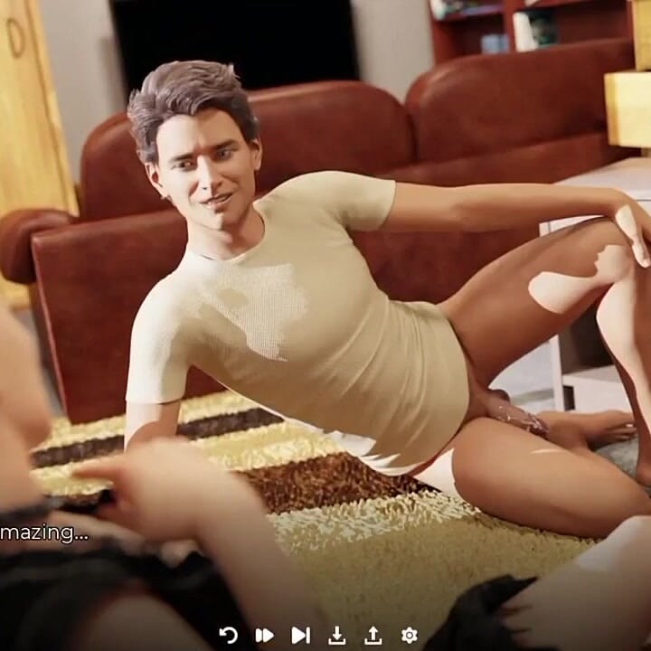 Hot Stepsis Got Stuck Under the Bed and I Surprise Her with My Cock!