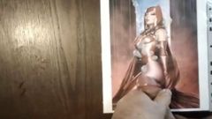 Cum tribute to  comic book cartoon character Scarlet Witch