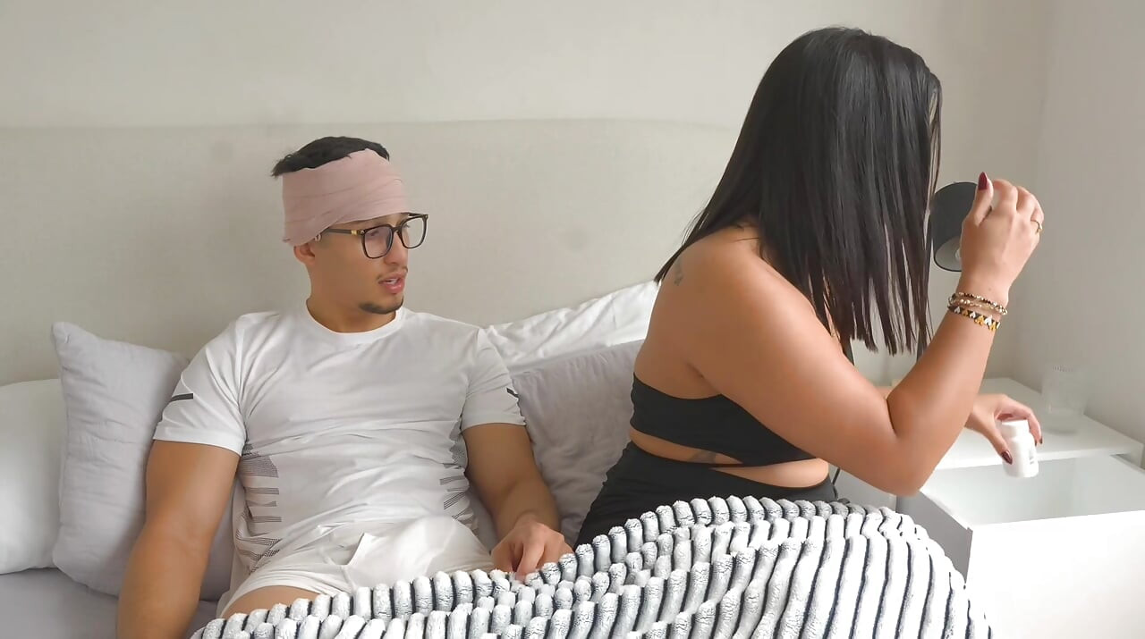 stepmom gets the wrong pill and puts her stepson's dick in her mouth