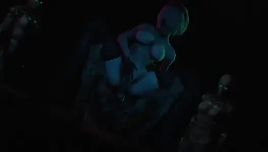 Horny Yorha 2B Robot Orgy