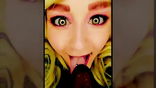 Hott Blonde Next Door Wants to Try Sucking on Your Big Black Juicy Cock