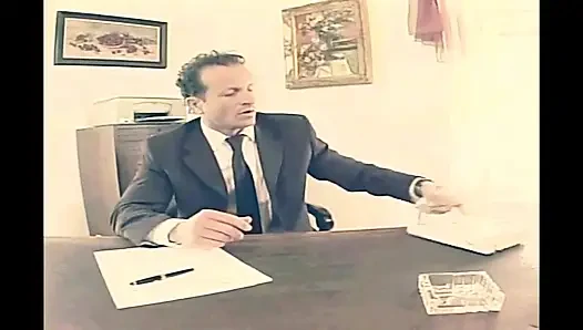 Sexy Blonde Secretary Fucked in the Office by Boss in a Vintage Porn