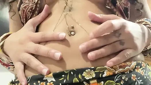 Latina Arabian Goddess with her Hairy Pussy Under Boho Skirt (Teasing)