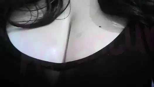 hotwife otaku nerdy Watching Hentai while playing with her Big Tits #4